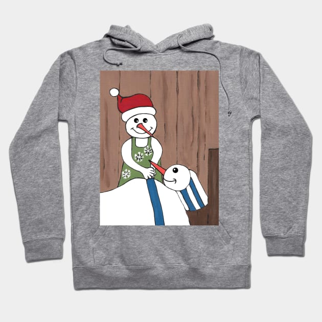 CHRISTMAS Eve Funny Snowman Hoodie by SartorisArt1